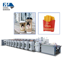 Machine d'impression flexographique automatique 8 couleurs pour sacs en papier et gobelets en papier 300m/min