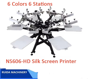 Hướng dẫn sử dụng màn hình in ấn 6 màu 6 trạm tay màn hình máy in chất lượng cao của nhãn hiệu may lụa Màn hình máy in - Product Image 4