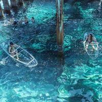 Vente directe d'usine kayak transparent 2 places stabilisateurs de pesca pédales kayak double avec coussin de siège antidérapant à vendre