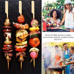 Barbacoa de bambú desechable <span class=keywords><strong>natural</strong></span> 100%, muestra gratis, palitos de barbacoa, pinchos de madera para palitos de bambú desechables - Product Image 5