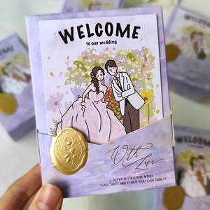 Boîtes à messages et à bonbons en papier kraft vintage européen moderne LANJO avec design de sceau de cire pour la décoration de table - Product Image 3