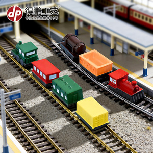 Mini train en résine, ornement décoratif pour bureau, salon, style rétro, emballage en une seule pièce - Product Image 4