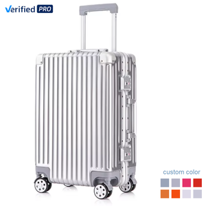 Valigia da Viaggio Grande <span class=keywords><strong>con</strong></span> <span class=keywords><strong>Ruote</strong></span> Spinner Personalizzate, Bagaglio Resistente in Acciaio Inossidabile, Asta in ABS PC, Telaio in Alluminio, Trolley di Lusso - Product Image 1