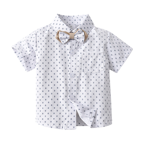Ensemble de vêtements pour bébés garçons, 2 pièces, coton doux, de haute qualité, pour l'été, tenue de fête, petits pois, costumes pour enfants - Product Image 2