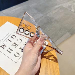 Housse magnétique de luxe transparente en silicone TPU plaqué or pour Samsung <span class=keywords><strong>S21</strong></span> S22 S23 S24 Ultra Plus - Product Image 6