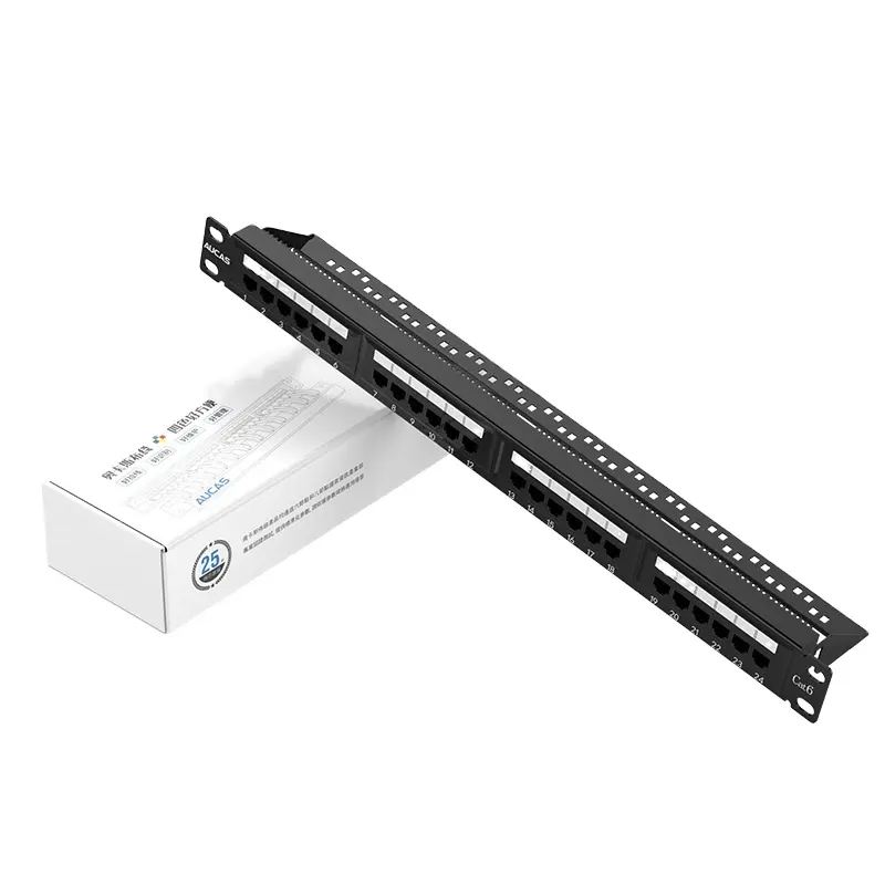 Nhà Máy Giá RJ45 Cáp mạng UTP không được che chở Patch Panel tiêu chuẩn 19inch cho 24 cổng cat6 Keystone jack