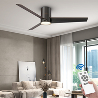 Ventilateur de plafond moderne minimaliste à commande à distance, 5 vitesses, 52 pouces, économe en énergie, directement de l'usine