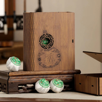 Boîte Cadeau Vide en Bambou/Bois pour Thé, Boîte de Rangement à 6 Compartiments pour Thé Pu'er, Boîte d'Emballage Mini en Forme de Livre pour Thé Vert et Orange, Idéale pour les Amateurs de Thé