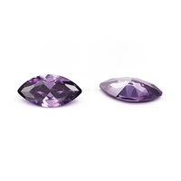 Usine de Wuzhou : Zircone cubique synthétique 5A, Améthyste taille Marquise 2*4mm-6*12mm, Gemmes en vrac à effet de couleur et de feu