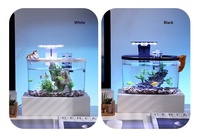 PAIPET 2026 Nouveau Modèle Petit Aquarium, Système Intégré de Filtration et d'Oxygénation, Aquarium de Bureau en Plastique