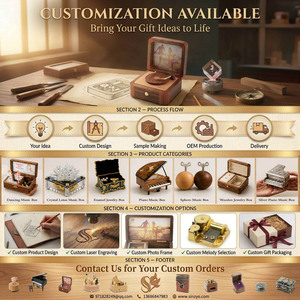 Carillon Sankyo <span class=keywords><strong>a</strong></span> 18 note in acrilico cristallino, grammofono dorato <span class=keywords><strong>a</strong></span> manovella, regalo vintage per lei, decorazione per la casa, personalizzabile - Product Image 6