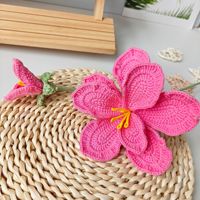 Nouvelles fleurs de Platycodon Grandiflorus faites à la main au crochet pour la décoration de vase à domicile, cadeau personnalisé, ornements floraux faits à la main