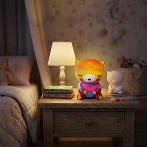 Kit Creativo per Bambini: Lampada a Forma di Orso da Dipingere, Giocattolo Artistico Fai-da-Te con Luce Notturna Luminosa - Product Image 3