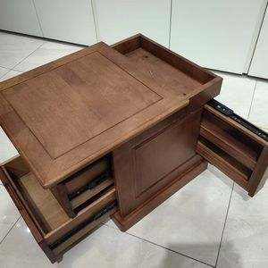 New Solid Wood Chinese Modern Simple Hidden Grid <strong>Nightstand</strong> with Key Hidden Layer Drawer Bedroom/Living Room Safe Anti-theft - Product Image 3