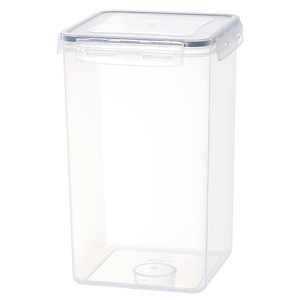 Bocaux de conservation hermétiques en plastique pour céréales et aliments secs, transparents, anti-humidité, forme rectangulaire avec couvercle - Product Image 5
