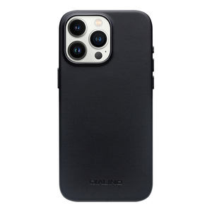 QIALINO Design personnalisé étui en cuir de téléphone fait à la main Snap On Back Cover pour iPhone 15 16 <span class=keywords><strong>Pro</strong></span> Max étui mince antichoc Magsafe - Product Image 3