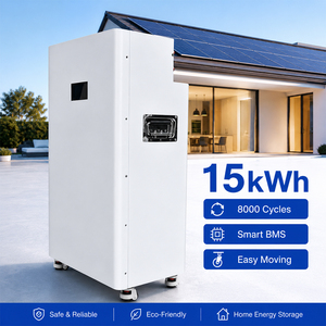 แบตเตอรี่ลิเธียมไอรอนฟอสเฟต (LiFePO4) แบบตั้งพื้น 51.2V 300Ah สำหรับบ้าน พร้อมล้อเลื่อน รุ่นใหม่ล่าสุด - Product Image 1