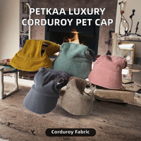 Petkaa – Nouvelle Casquette Hiver Solide en Velours Côtelé pour Chien et Chat, Respirante, Confortable, Portable, Adorable, Lavable à la Main, Accessoire pour Animaux de Compagnie