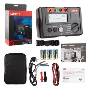 เครื่องทดสอบไฟฟ้าอเนกประสงค์ Uni-T รุ่น UT525 300A สำหรับทดสอบความต้านทานฉนวนและความต่อเนื่อง พร้อมกล่องเก็บและสายเคเบิล - Product Image 1