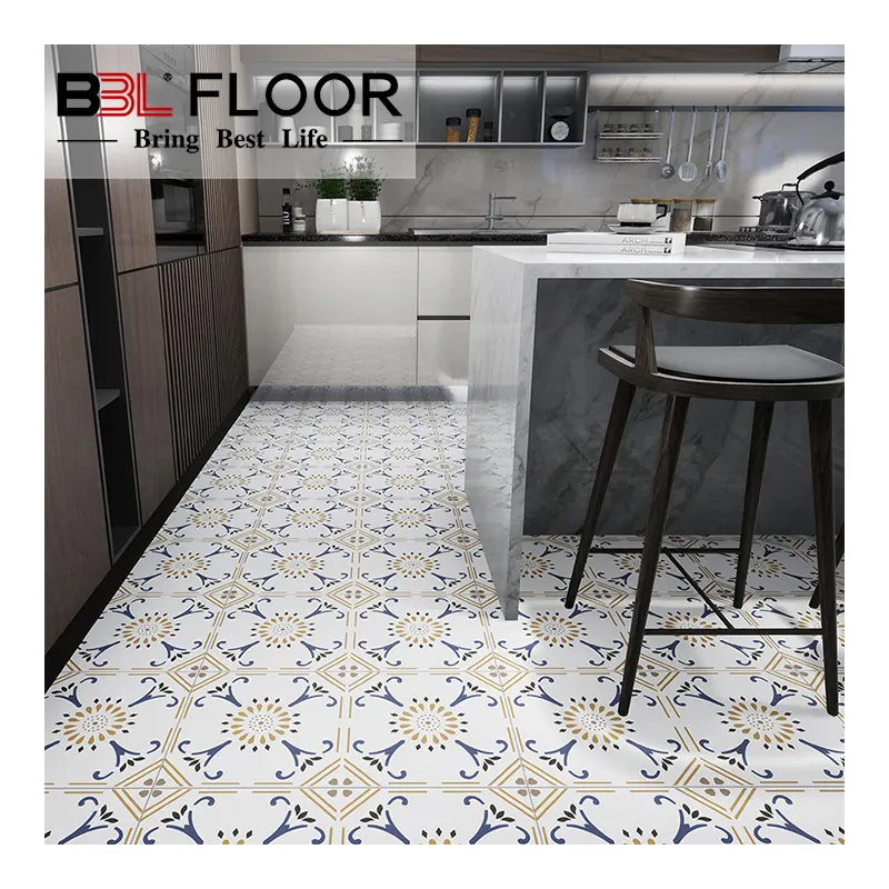 BBL ceramic design flooring white color click lock 4.2mm pvc vinyl floor tile