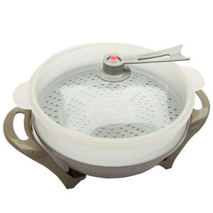 Marmite électrique ronde en pierre Maifan plaquée or, 4,5 kg, à économie d'énergie, pour une cuisson saine, G568 - Product Image 1