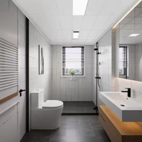 Panneaux de plafond carrés modernes en aluminium de 1 x 1 pi pour cuisine, salle de bain, centre commercial, solution intégrée multi-scènes pour hôtels et appartements (grille)
