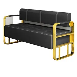 2024 divano moderno di lusso in pelle artificiale per mobili da salone per negozio pubblico