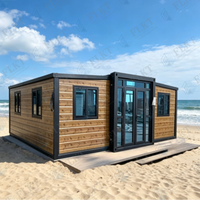 FLKT Maison conteneur préfabriquée de luxe de 20 pieds, mobile, extensible, résistante aux intempéries et ignifuge, avec salle de bain et salon
