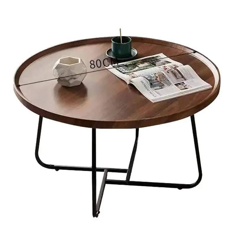 Гостиная стол круглый журнальный столик промышленные металлические журнальные чайные столики с металлическими ножками