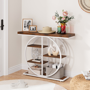 <span class=keywords><strong>Consola</strong></span> Estrecha y Delgada para Entrada o Pasillo <span class=keywords><strong>con</strong></span> Cajón, Mesa Auxiliar Pequeña para Sala de Estar, Mesa de Centro Ocasional para Decoración del Hogar - Product Image 6