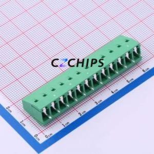 MX128-5.08-12P-GN01-Cu-Y-A Screw Terminal Block Through hole Component (THT),P=5.08mm Connector 1x12P 5.08mm Green Through Hole - Product Image 2