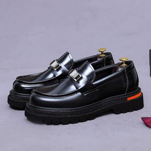 Botas de Piel ASTON M.JAZZ 2025, Primavera Verano, Oficina, Carrera, Hombre, Cuero, Suela Gruesa, Cordones, Punta Puntiaguda, Zapatos de Fiesta - Product Image 1