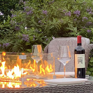 6 Seat Outdoor Chair <b>With</b> <b>Fire</b> <b>Pit</b> <b>Table</b> Rattan Patio Furniture Garden Dinning Set and BBQ Dining <b>Fire</b> <b>Pit</b> <b>Table</b> JPD-1034 - Product Image 2