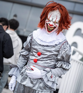 Costumi di Halloween Spaventosi, Outfit Realistico da Clown <span class=keywords><strong>Horror</strong></span> con Maschera per Feste a Tema - Product Image 3