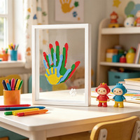 Marco de recuerdo para huellas de manos, kit de huellas de manos para bebés y familias, marco de huellas de manos DIY para padres e hijos, marco de huellas de manos para parejas