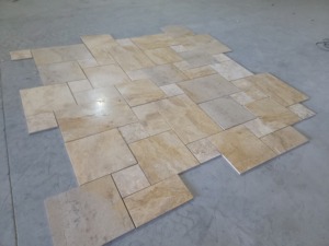 Chải bề mặt mô hình pháp thiết kế Vàng Vàng <span class=keywords><strong>travertine</strong></span> sàn gạch pavers - Product Image 4