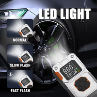 Pompe à air sans fil 150 PSI 4000 mAh pour vélos, voitures et motos, avec batterie externe et lumière d'urgence en plastique