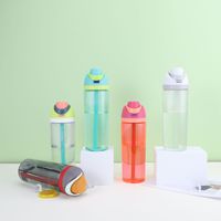 DD3955 Vaso Transparente Personalizado de 500 ml, Botella de Agua Deportiva de Gran Capacidad, Vaso de Plástico para Gimnasio, Vaso con Doble Pajita para Beber al Aire Libre