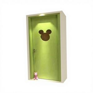 Portes en bois massif S01 GP GLOBAL au design moderne, étanches, tailles personnalisables, finition directe usine pour entrée d'école - Product Image 1