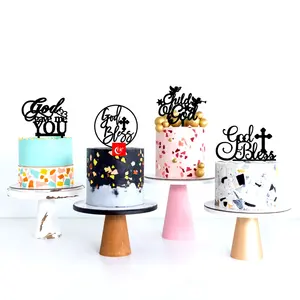 TX Black God Bless Acrylic Topper Cake Decoration Cake Delivery God Gave Me You Custom missed cake China suppliers