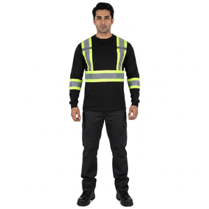 <b>High</b> Quality Wholesale Digital Printing Hi <b>Vis</b> <b>T</b>-<b>Shirts</b> Reflective Safety Clothing Customizable Breathable Cheap Price for Men - Product Image 1