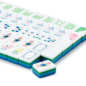 Mahjong Americano Personalizzato a 4 Strati, Modello BLU, Tessere in Acrilico, 160 Carte, Gioco di Lusso ed Elegante per Adulti - Product Image 4