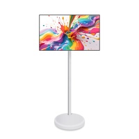 TV Layar Sentuh Portabel LED Putih Pintar Android 14 yang Dapat Diisi Ulang 21.5/23.8/27/32 Inci 4K dengan untuk
