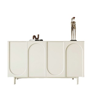 Cream-colored, minimalist white <b>sideboard</b> for dining room, TV cabinet, living room <b>sideboard</b>, wine cabinet, and <b>storage</b> cabinet. - Product Image 4
