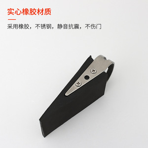 304 Stainless Steel Rubber Door Stopper Floor <b>Mount</b> Minimalist Design Durable Anti-collision Silent Indoor Use - Product Image 5