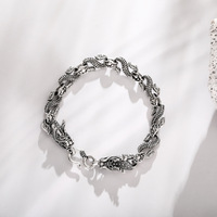 Bracelet à mailles Cool en acier inoxydable pour hommes et femmes, bijou unisexe, corde en acier inoxydable, chaîne Dragon à maillons, épais, 316l