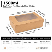 Boîte à emporter en papier kraft écologique biodégradable KINGWIN pour emballages alimentaires et restauration rapide
