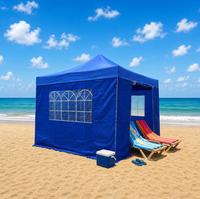 Gazebos pliants 3x3M, auvent portable pliable, imperméable aux UV, structure en acier, gazebos pliants pour la plage, les vacances, abri solaire EU