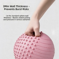 Ballon de Yoga et Pilates en PVC Durable Personnalisable de 25 cm (9 pouces) avec Fonction Massage, Entraînement du Core, Pompe Incluse, Option Personnalisée pour Femme