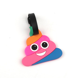 Étiquettes de bagages en PVC à motifs animaux colorés pour sacs à dos, sangle de sublimation noire personnalisée incluse pour souvenirs de voyage tendance - Product Image 1